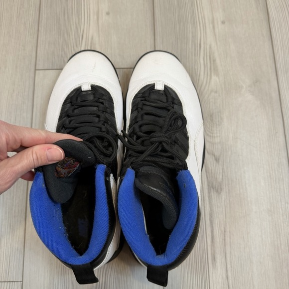 Air Jordan 10 / Mens 9.5 Retro 2018 Orlando Black White‎ Royal Lace Up 310805